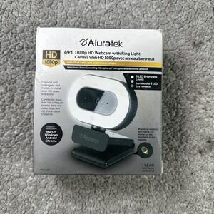 Aluratek HD Webcam 1080p with Ring Light (AWCL05F) (Open Box)